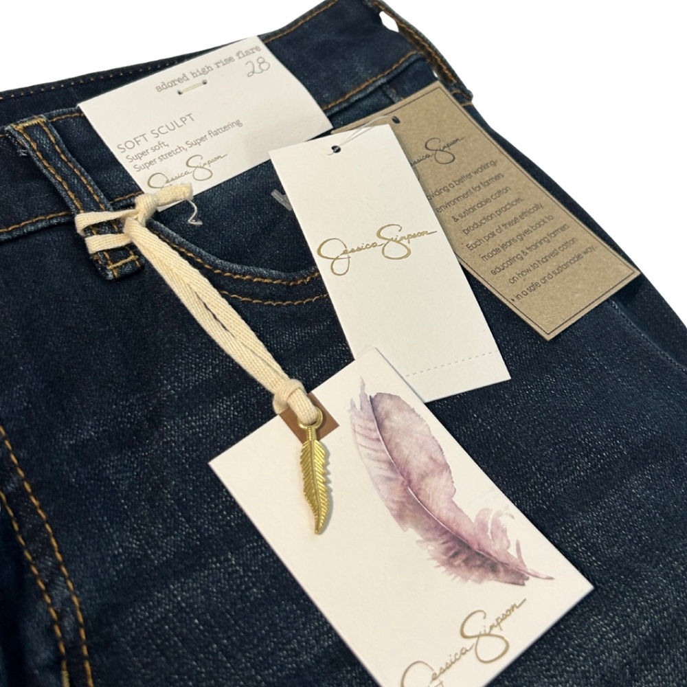 New with Tags Jessica Simpson Adored High Rise Flare Jeans, Size 28 - Picture 3 of 9